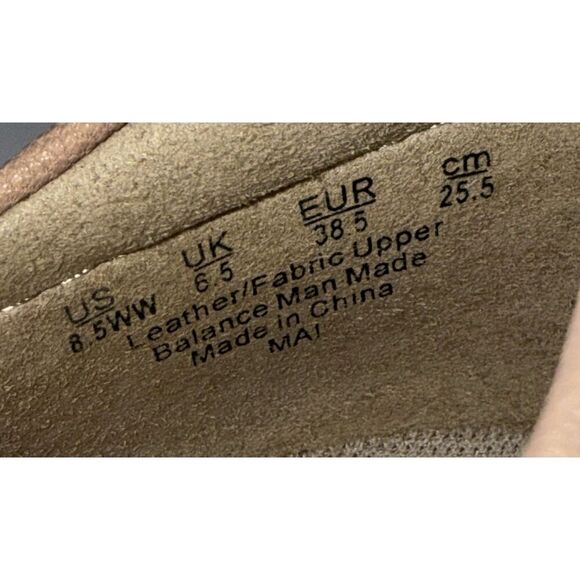 Naturalizer Mai Mary Jane Leather Sneaker Elastic Strap Blush Pink Nude 8.5WW - Picture 12 of 16